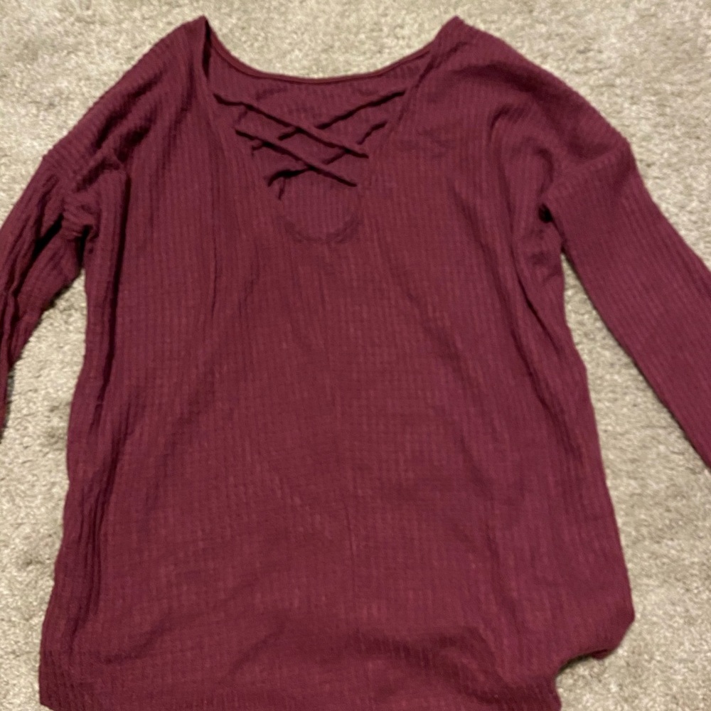 Charlotte Russe waffle knit Sweater- SMALL